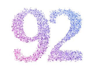 Gradient glitter number92