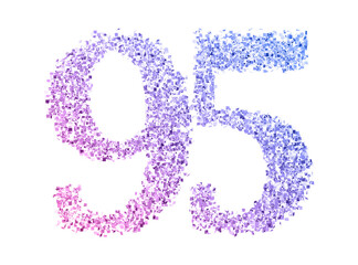 Gradient glitter number95