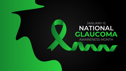 National Glaucoma Awareness month is observed every year in january. January is Glaucoma Awareness Month. Eye health, vision care concept for banner, cover, poster, flyer design. Vector illustration.
