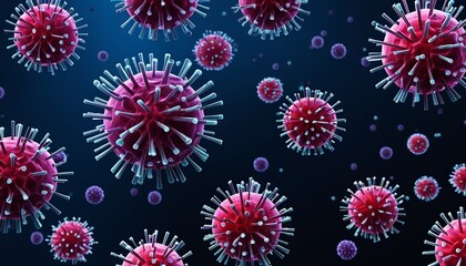 Graphic Illustration of Pathogenic Viruses