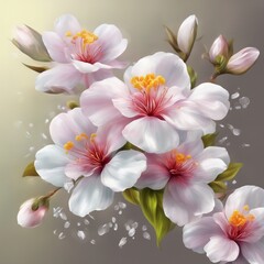 Obraz na płótnie Canvas Petal Power: Fragrant Blossoms in Abstract Spring
