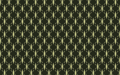 Abstract pale yellow and black vector pattern. Abstract stars pattern. Suitable for fabric, pajamas, curtain, textile, and wallpaper.