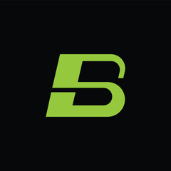 Letter B vector logo with green colored. Artistic logo. Logo for company, brand, business, and event.