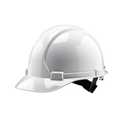 White Safety Hard Hat isolated on transparent background