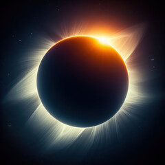 Total eclipse. Totality. Sun's Corona. Eclipse total. Totalidad. Corona del Sol.