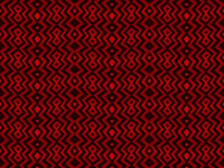red with a shiny modern geometric pattern. Red steel floor background.