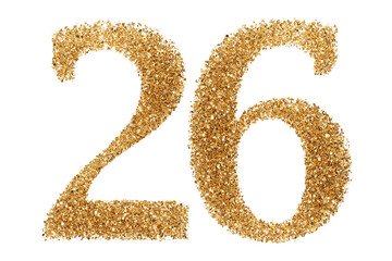 Gold glitter number 26