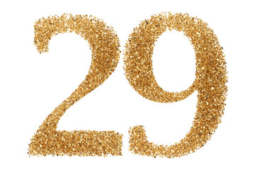 Gold glitter number 29
