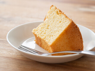 手作りのシフォンケーキ