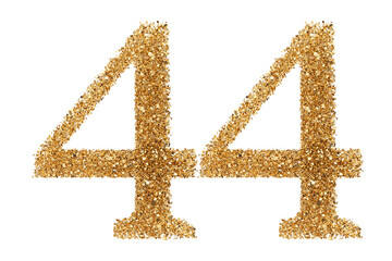 Gold glitter number 44