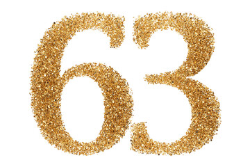 Gold glitter number 63