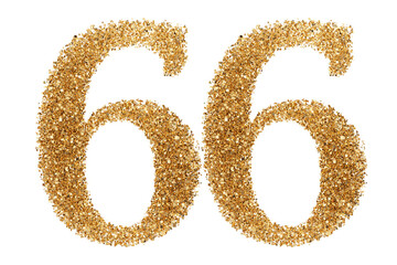 Gold glitter number 66