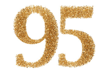 Gold glitter number 95 - obrazy, fototapety, plakaty