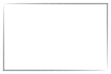 Simple of frame. Design vector rectangle with dots halftone black on white background. Design print for illustration, greeting cards, wedding invitations, restaurant menu, royal certificates. Set 25