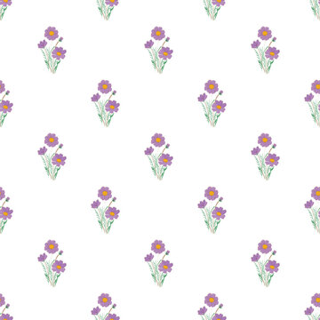 Free vector watercolor small flowers pattern design