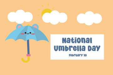Perfect for National Umbrella Day celebrations, this vector illustration depicts the day.