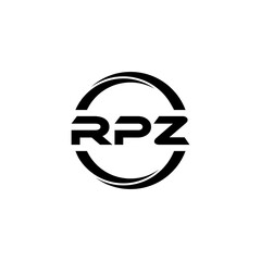 RPZ letter logo design with white background in illustrator, cube logo, vector logo, modern alphabet font overlap style. calligraphy designs for logo, Poster, Invitation, etc.
