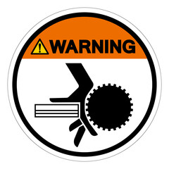 Warning Crush hazard Symbol Sign, Vector Illustration, Isolate On White Background Label .EPS10