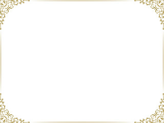 ゴールドのクラシカルアンティークフレーム〜招待状等におすすめ！