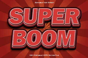 Super Boom Editable Text Effect 3d Emboss Style