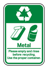 Metal Recycle Symbol Sign ,Vector Illustration, Isolate On White Background Label .EPS10
