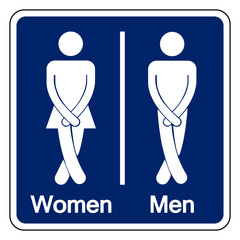 Men and Women Symbol Sign,Vector Illustration, Isolated On White Background Label. EPS10