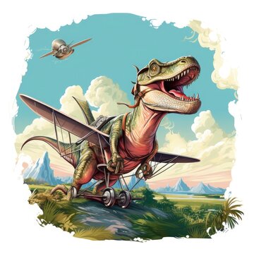 Dinosaur creature with white background