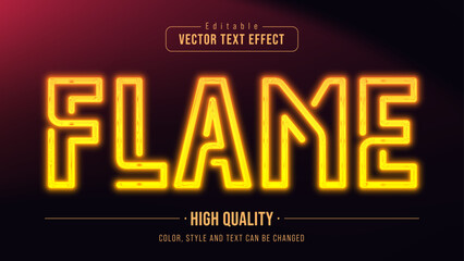 flame fire editable text effect