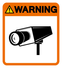 Warning CCTV Symbol Sign, Vector Illustration, Isolate On White Background Label .EPS10