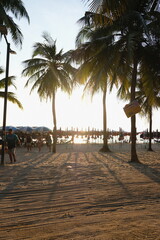 sunset on the Pattaya beach