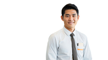 Portrait of a business person isolated on transparent background