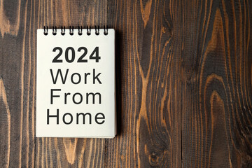 Notebook with 2024 Work From Home text