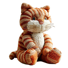 Plush fabric cat, PNG graphic resource