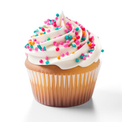 cupcake with icing isolate on transparency background png 