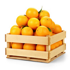 basket of oranges isolate on transparency background png 