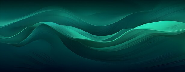 Obraz premium Green Waves Background 