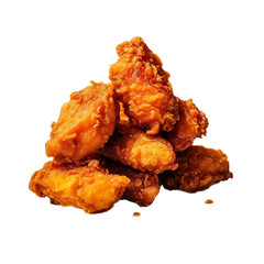 fried chicken wings on a white background.

