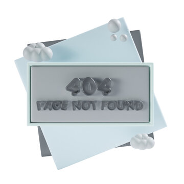 page not found with square background 3d icon