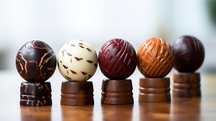 Fototapeta premium chocolatiers on a white background ,Chocolate day, Valentines Day, Valentines week 