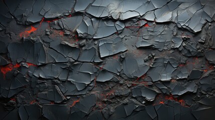 Scraps of black paper create a backdrop on the wall