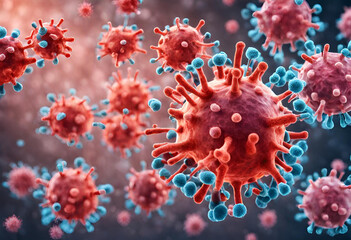 Fototapeta premium 3d rendered illustration of a cells, blood cells, 3d rendered illustration of a virus