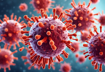 3d rendered illustration of a cells, blood cells, 3d rendered illustration of a virus