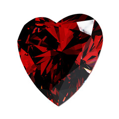 3d rendering illustration of glass diamond heart isolated - 705417938