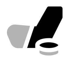 Stick Puck Duotone Icon