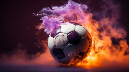 burning soccer ball