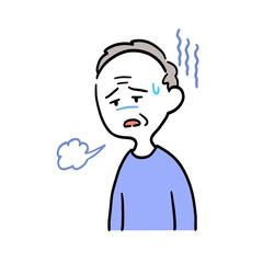 気分が落ち込んで疲れた表情の高齢男性