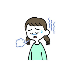 気分が落ち込んで疲れた表情の女の子