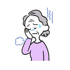 気分が落ち込んで疲れた表情の高齢女性