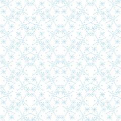 Seamless background of hand-drawn snowflakes