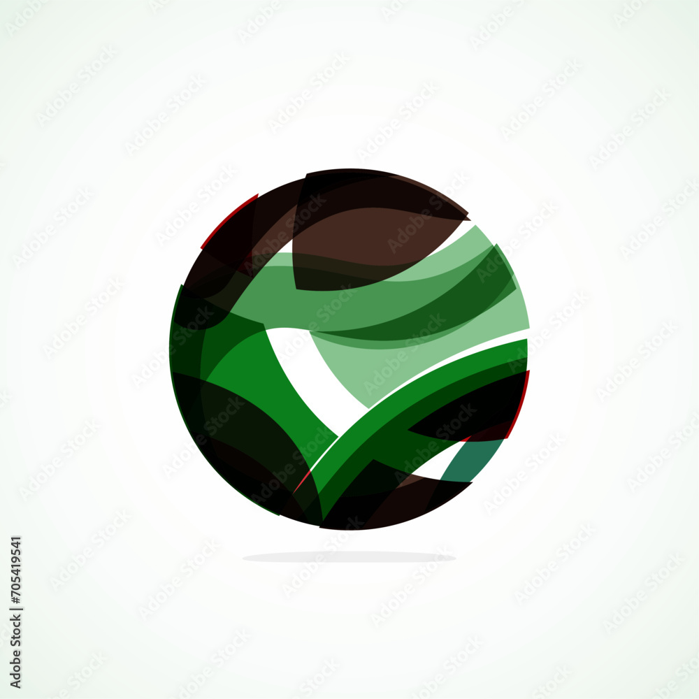 Poster Abstract circle logo - minimalist emblem, timeless and universal shape of circle. Unique logo represent range of brands and concepts, encapsulating simplicity and creativity in single, iconic image